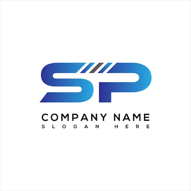 letter SP creative logo design icon.