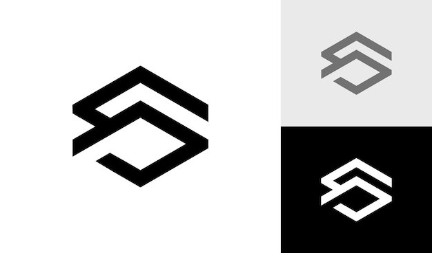 Letter SP initiële zeshoek monogram logo ontwerp vector