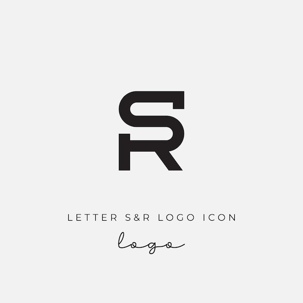 Letter SR or RS logo icon