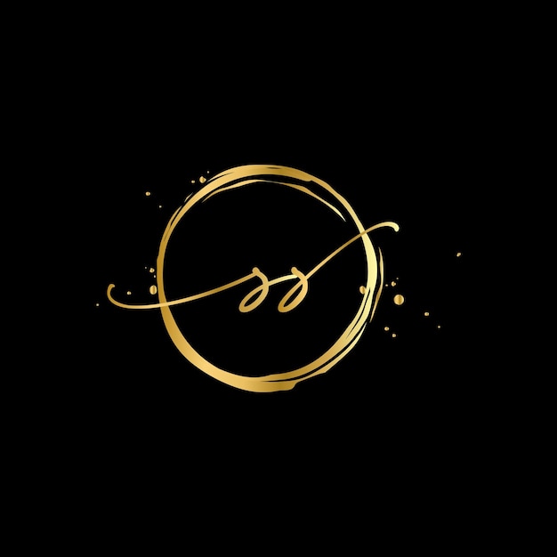 Letter ss monogram design elements graceful template gold beauty industry fashion logo