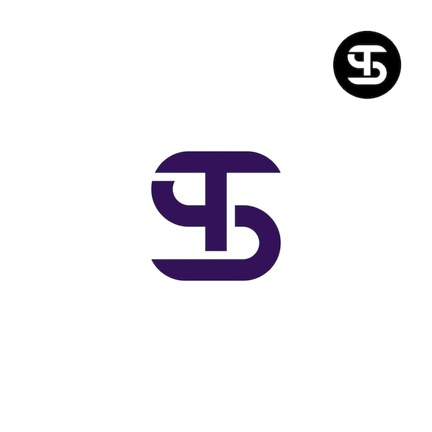 Letter ST TS Monogram Logo Design