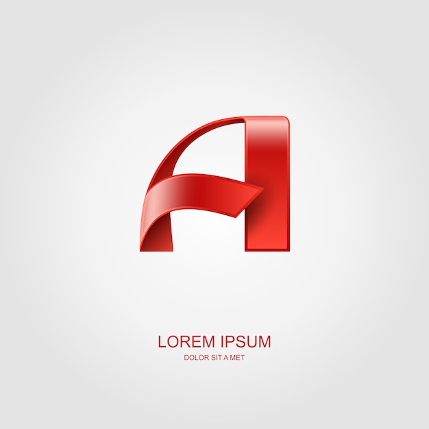 Letter A stylized  template  emblem logo, Business technology universal idea 