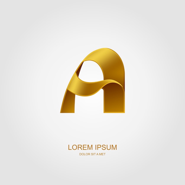 Letter a stylized  template  emblem logo, business technology universal idea