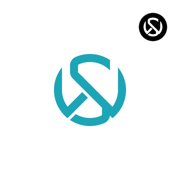 Letter SW WS Circle Bold logo design