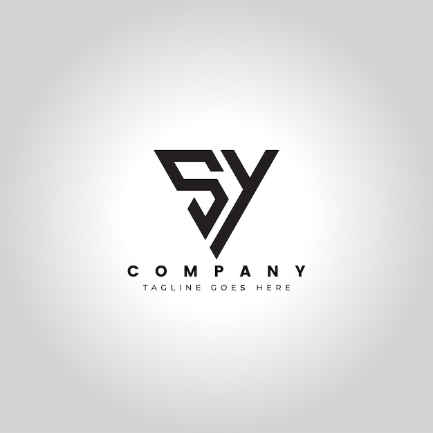 letter sy or ys logo template