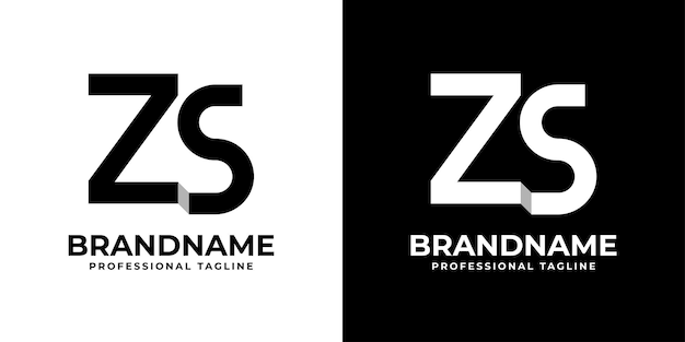 Letter SZ Monogram Logo suitable for any business with SZ or ZS initials