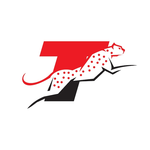 Logo della lettera t cheetah