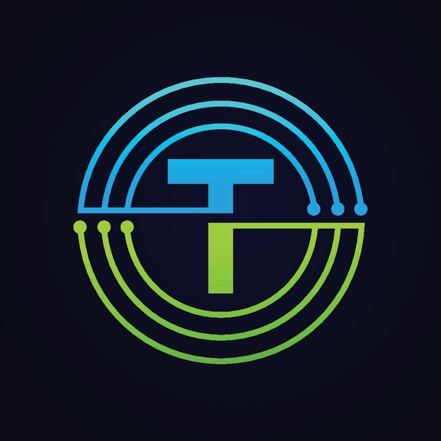 Вектор Шаблон векторного логотипа буквы t