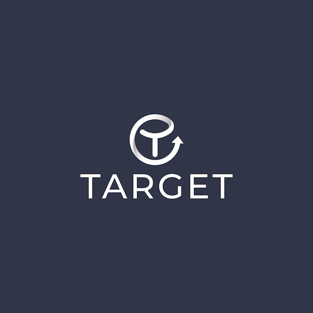 Letter T creative technological modern target arrow logo