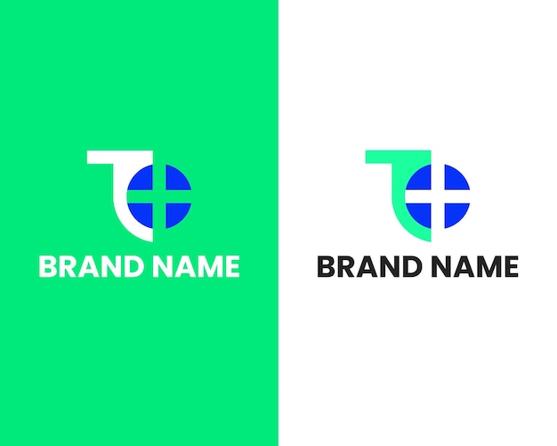 letter t en o markeren modern logo ontwerpsjabloon