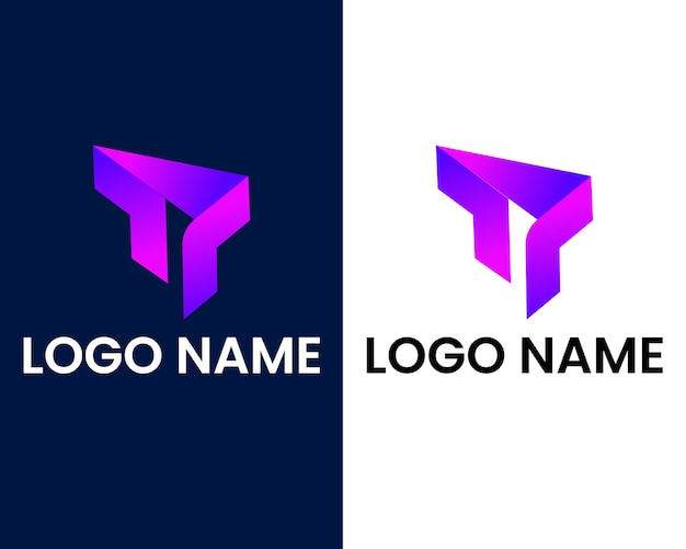 letter t en r modern logo ontwerpsjabloon