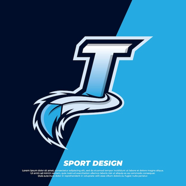 Letter T esport ontwerpsjabloon met Indiase bontstijl gamer en sport logo afbeelding