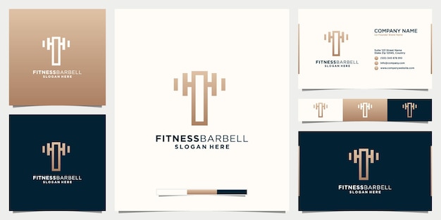 Letter t fitness logo-ontwerp