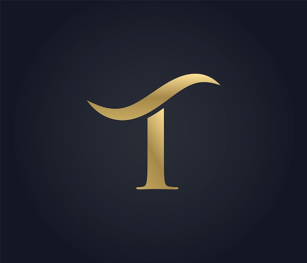 letter T golf teken logo