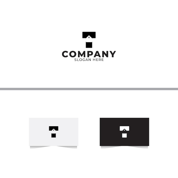 Letter T Home Logo Design Template