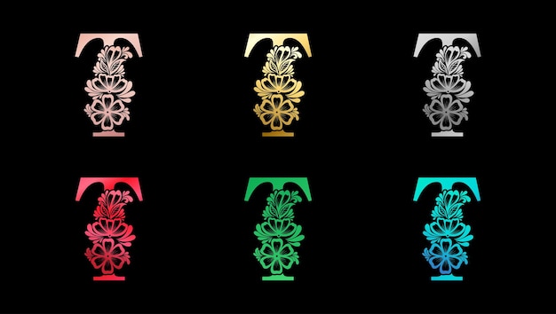 Letter T kleurrijke gradiënt logo-ontwerp
