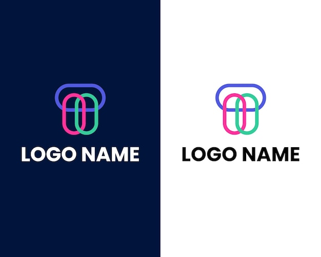 letter T kleurrijke logo ontwerpsjabloon