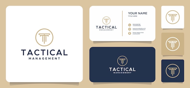 Letter t law logo designs with business card