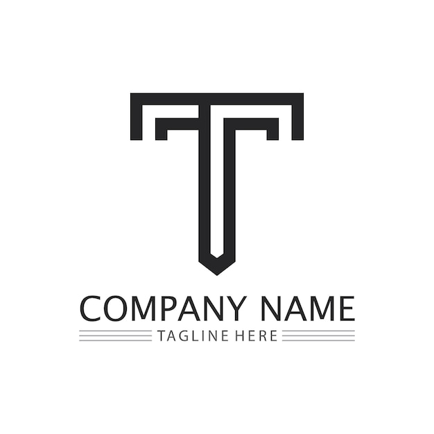 Letter T logo afbeelding en lettertype T ontwerp grafische vector