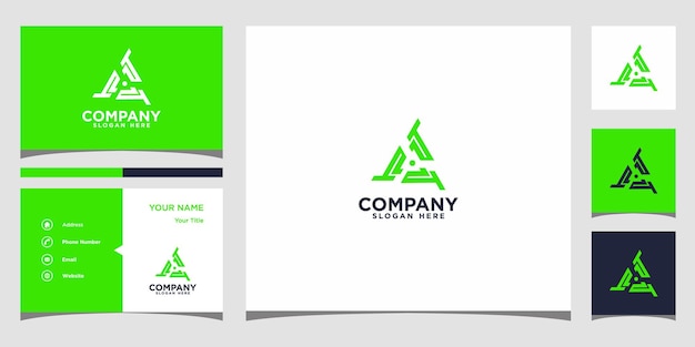 Letter t logo design and business card premium vector Premium Vector