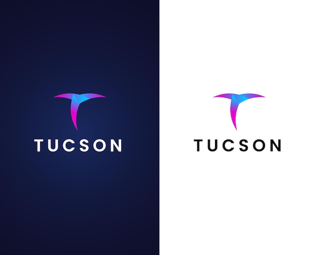 letter t logo design template with colorful