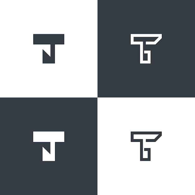 Letter T logo design with creative unique concept