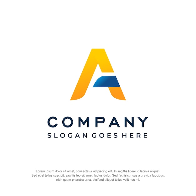 letter a t logo flat concept premium vector