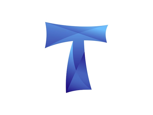 Vector letter t logo gradient