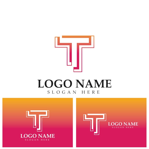 Letter T logo icon design element template