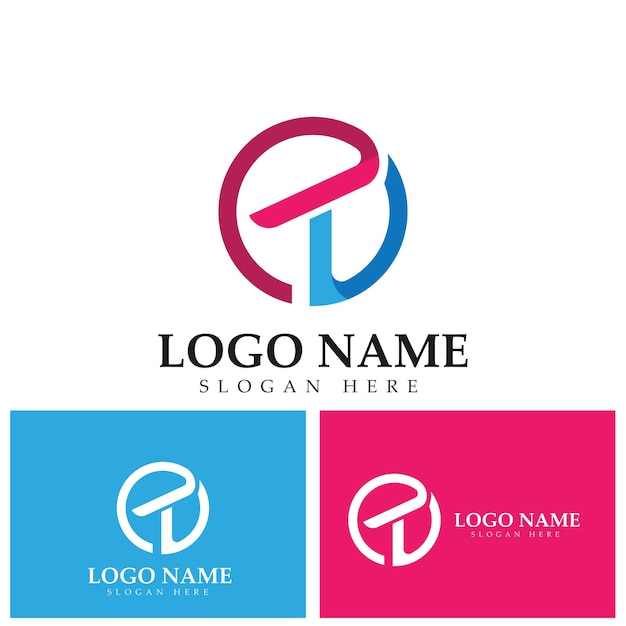 Vector letter t logo icon design element template