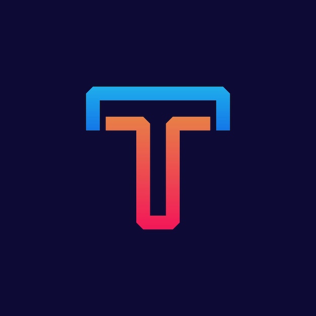 Vector letter t logo icon design template elements vector illustration