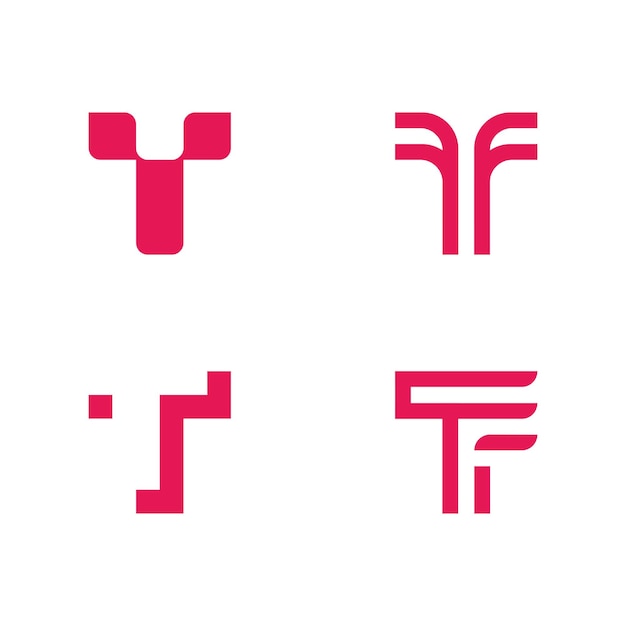 Letter t logo icon design template