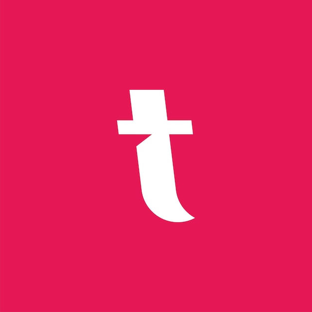 편지 T 로고 아이콘 디자인 서식 파일