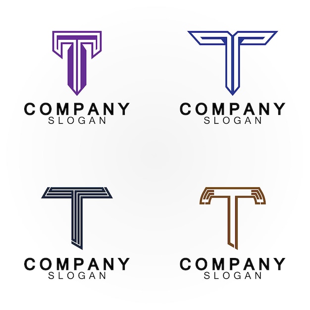 Letter T logo icon design template