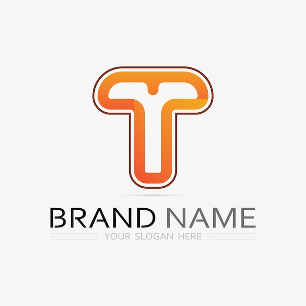 Изображение логотипа буквы Т и шрифт Т дизайн графический вектор