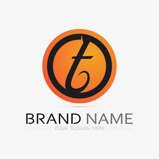 Изображение логотипа буквы Т и шрифт Т дизайн графический вектор