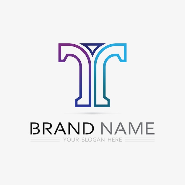 letter T logo image and font T design graphic vector