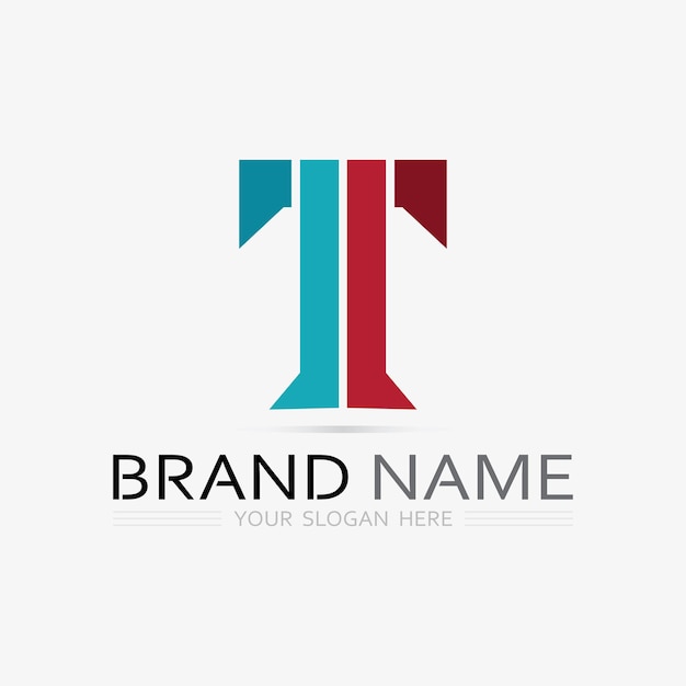 Vector letter t logo image and font t design graphic vector