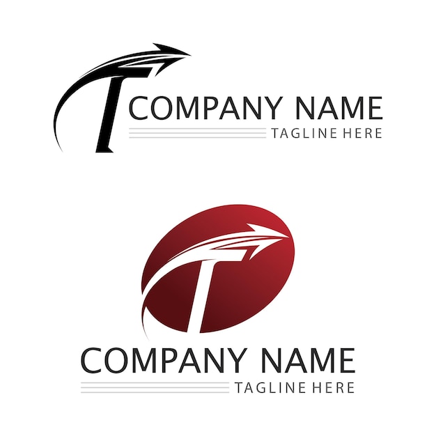 Letter T logo image and font T design graphic vector