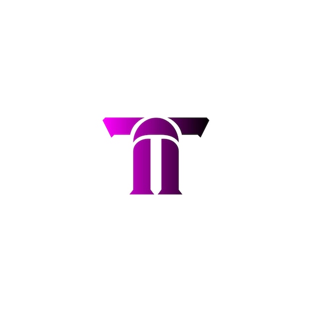 letter t logo in modern style