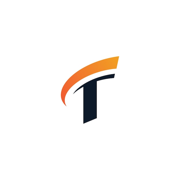 Letter t logo ontwerp pictogrammalplaatje