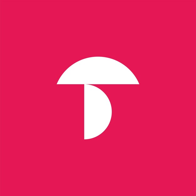 Letter T logo ontwerp pictogrammalplaatje