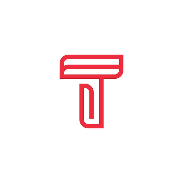 Letter T logo with modern creative design idea