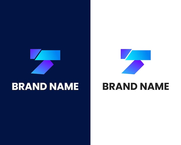 Vector letter t mark modern logo design template