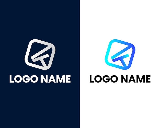 Vector letter t modern logo design template