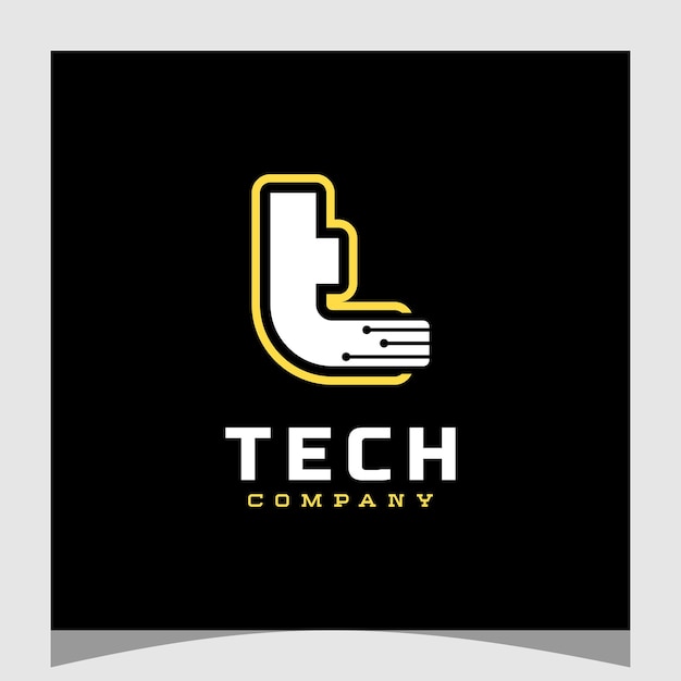 Vector letter t tech logo icon vector