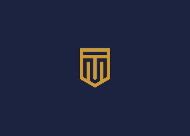 буква t с логотипом щита иконный дизайн векторный дизайн шаблон вдохновение