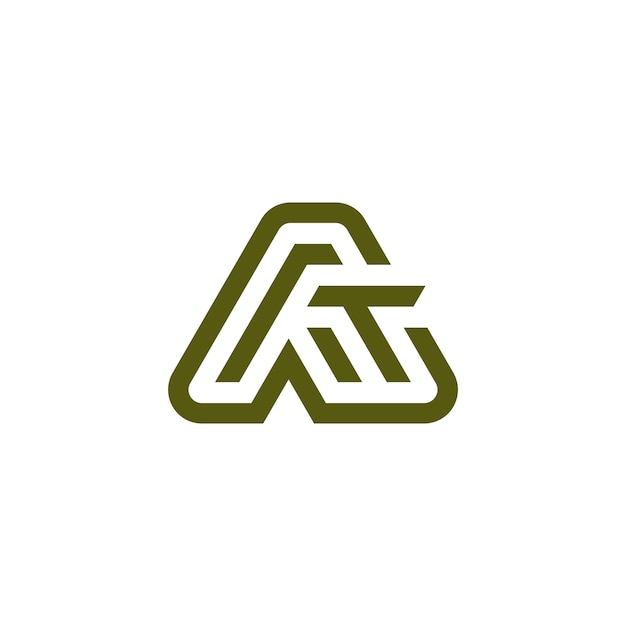 Vettore logo della lettera at o ta
