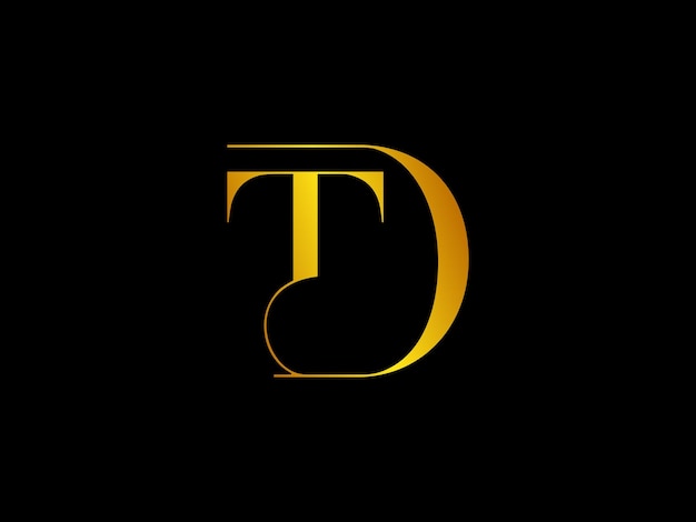 The letter td is on a black background