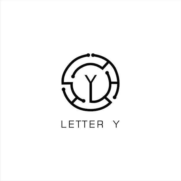 Vettore lettera tech logo design